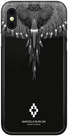 MARCELO BURLON | Wings Silver Cover iPhone X Xs Black | MBU_MX-WINGSS