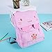 Cute Cat Canvas Backpack Schoolbag Lightweight Bookbag For Women Kids Girls Outdoor(pink01)