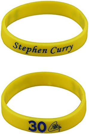 Tineoo NBA Golden State Warriors Silicone Rubber Bracelet Sport Souvenir Basketball Fan Wristband, 2-Pack