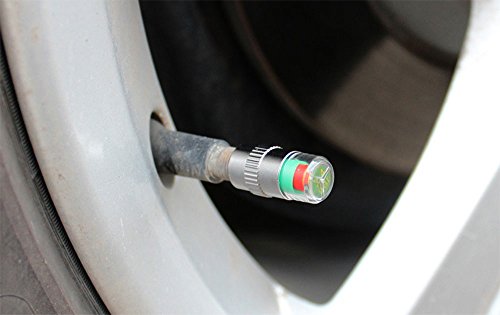 Daycount 4 Pcs 2.4 Bar 35 PSI Auto Car Tire Pressure Monitor Valve Stem Caps Sensor Indicator Alert Diagnostic Tools Kits - Thumbnail 3