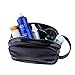 Leather Toiletry Bag - Travel Dopp Kit For Men & Women | Premium, Compact & Durable Travel Organizer With Spacious Compartments & Heavy-Duty Zippers | Extra Travel Bottles Included [Black]
