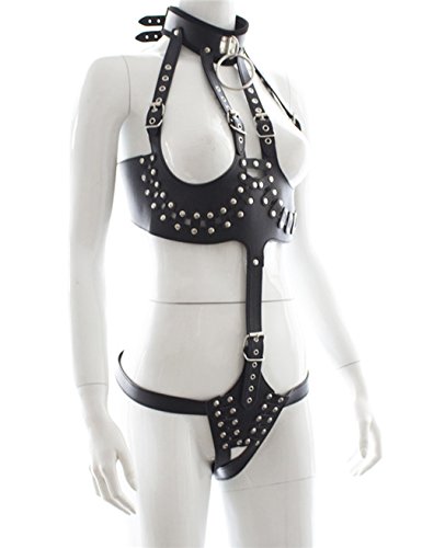 Women Leather restraints Lingerie Bondage restraint BDSM Bare Breast Adjustable Full Body Harness Sex Underwear