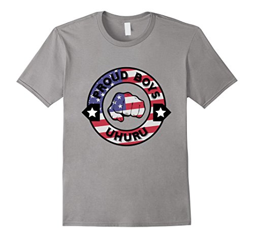 Mens proud boys uhuru t-shirt 2xl slate