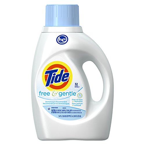 Tide Free and Gentle High Efficiency Liquid Laundry Detergent, 50 oz, 32 loads (Packaging May Vary)