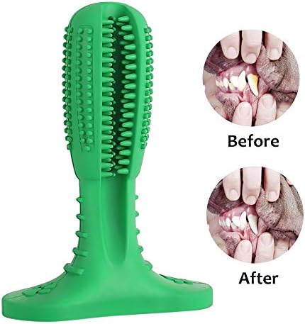 MagicMB Dog Toothbrush Stick - Dog Teeth Cleaning Bristly Brushing Stick Dog Dental Care Toothbrushes Dog Dental Chews Pet Safe Teeth Cleaning for Dogs, Natural Rubber
