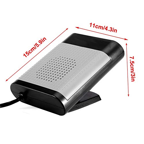Automotive Glass Defogger, Car 12V Portable Electric Window Glass Heater Heating Dryer Windshield Fan Defroster Demister (Grey)