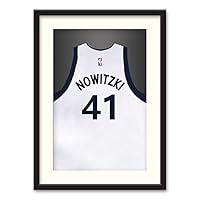 Athletes Jersey Theme Wall Art Black Framed Canvas Prints Home Decoration for Bedroom, Livingroom Ready to Hang - 23x31 inches