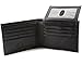 Alpine Swiss Men's Leather Bifold Wallet Removable Flip Up ID Window, Black, One Size