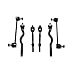 6 Pc Suspension Kit Inner & Outer Tie Rod Ends, Sway Bar End Links