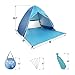 Pop Up Tent, Beach Tent Sun Shelter Instant Sun Shade Portable UV Tent Baby Sun Cabana with Zipper Door for Garden/Beach Times (for 2-3 Person) - Azure