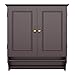 Yaheetech Bathroom/Kitchen Wall Mounted Cabinet Double Door Hanging Bar Storage Cupboard, Espresso