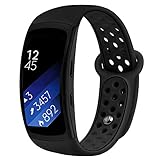 Band Compatible Gear Fit2 Pro /Fit2 , Kmasic Silicone Sport Replacement Strap for Samsung Gear Fit 2 Pro & Fit 2, Black