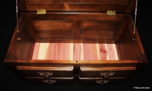 Dark Oak Hope Chest with Cedar Lining Gift for Her
