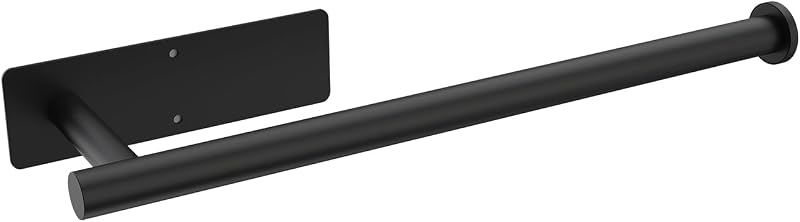 Ibergrif M34055B Kitchen Roll Holder Under Cabinet Self Adhesive Black