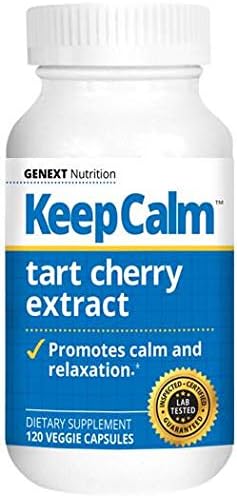 Keep Calm: Nature's Relaxant Lower Stress and Anxiety Pure Tart Cherry Extract โข 120 Capsules