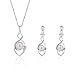 Simulated Pearl Rose Gold 丨Necklace Earrings Jewelry Sets 丨 for Wedding Bridal Party