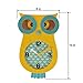 Lily's Home Pendulum Owl Clock with Revolving Eyes and Swinging Tail, Wonderful and Colorful Addition to Owl Themed Bedroom Décor, Yellow (13