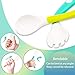 Baby Utensils Spoons Forks Set with Travel Safe Case Toddler Babies Children Feeding Training Spoon Easy Grip Heat-Resistant Bendable Soft Perfect Self Feeding Learning Spoons 2 Sets