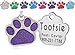 io tags Pet ID Tags, Personalized Dog Tags and Cat Tags, Custom Engraved, Easy to Read, Cute Glitter Paw Pet Tag (Glitter Purple)