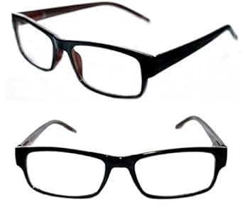 Mens Small Rectangular Nerd Designer Classic Clear Lens