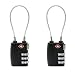 BOOM TSA Approved Set-Your-Own Combination Travel Lock,2 pack 3 Digit Combination Cable Lock for Suitcase,Travel Bags, GYM and Home Use