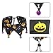 Rypet Cat Halloween Costume Halloween Cat Collar with Bells and Halloweens Pumpkin Hat Cats Costume Suit for Cats and Small Dogs