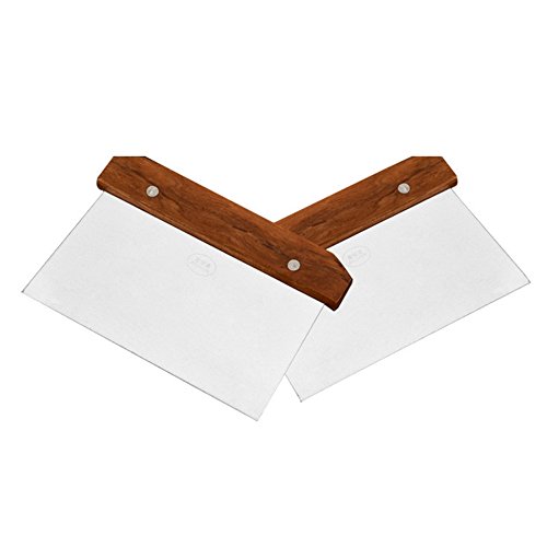 Bench Scraper with Wood Handle scraper scraper knife with Stainless steel long 5.1 in creative kitchen gadget for Cut dough, rice rolls etc.