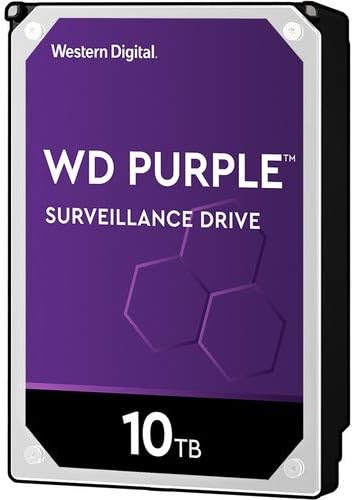 TDSOURCING WESTERN DIGITAL WD Purple 10TB Surveillance Hard Drive - 5400rpm - 256 MB Buffer