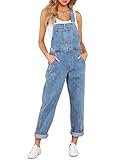 luvamia Women's Casual Adjustable Denim Bib