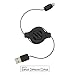 SCOSCHE I2R Strikeline Pro Retractable Apple Certified Retractable Lightning to USB Cable for iPhone and iPad 3 Feet (.9M)- Black