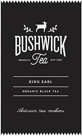Bushwick Tea Black Tea King Earl Organic Loose Leaf Oversized Biodegradable Tea Bag Sachets 15 count Individually wrapped.