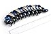 Helen Accessories - Hair Accessories - Made in Korea - Large dark blue, blue and gold banana clip with strong comfortable fold.