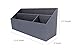 Blu Monaco Gray Desk Organizer - 4 Piece Desk Accessories Set - Letter - Mail Organizer, Paper - Document Tray, Pen Cup, Magazine File Holder - Dark Grey