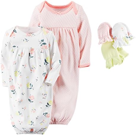 Carters Baby Sleepbag and Mitten Layette Gift Set (0-3 Months/One Size, Pink)