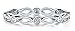 BORUO 925 Sterling Silver Ring, Cubic Zirconia CZ Diamond Eternity Engagement Wedding Band Ring
