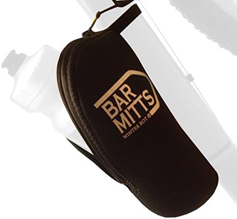 Winter Bot Neoprene Bicycle Water Bottle Cover/Enclosure with Water Bottle Cage & Accessories, Black