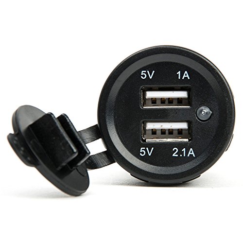 BreaDeep Dual USB Car Charger Socket Waterproof 12V/3.1A Power Outlet Replacement for Car, Motorcycle, Marine, Boat, RV, ATV