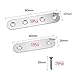 Hysagtek 2 Sizes Flat Brace Plates Metal Joining Plate Connector Repair Fixing Plates Bracket with Screws, Pack of 25 Sets, Stainless Steel, Silver Color