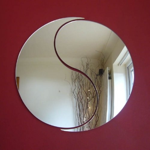 Super Cool Creations Yin Yang Entwined Circle Mirror - 55cm Diameter