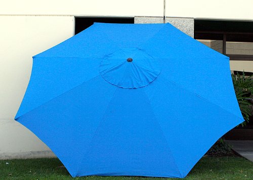 9ft Umbrella Replacement Canopy 8 Ribs in (Canopy Only) (Blue)