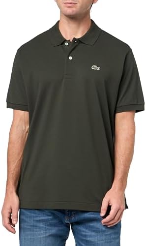 Lacoste Men's Classic Fit Monogram Jacquard Polo Shirt, Methylene