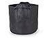247Garden 5-Pack 15-Gallon Aeration Fabric Pot/Plant Grow Bag w/Handles (260 GSM, Black, 14.5H x 17D)