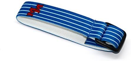 DISNEY 16MM MICKEY MOUSE BLUE PINSTRIPE NYLON CLOTH SLIP THRU WATCH BAND STRAP