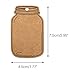 jijAcraft Mason Jar Shaped Tags, 100pcs Kraft Paper Gift Tags, 7.5x4.5cm Brown