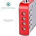 ORIA Combination Lock, 4 Digit Padlock, Gym or Travel Lock, with Water Proof & Plated Steel Material Design for School, Travel Baggage, Case, Sport Locker, Toolbox, Storage (Set of 2 Pack, Silver/Red)