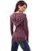 PattyBoutik Women's Raglan Lace Up Shoulder Hoodie (Heather Magenta M)