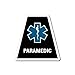 Firefighter Helmet Tetrahedron Fire Helmet Stickers - Black Reflective Paramedic Tetrahedron