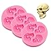 Chocolate Candy Molds - Halloween Skulls Fondant Mold for Cake Decoration Set of 3