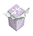 Gift Box 10x10x10 Cassandra Pop up in Seconds comes with Decorative Ribbon mounted on the lid A Gift Tag and Tissue Paper - No Glue or Tape Required