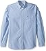 Lacoste men's Long Sleeve Oxford Collar Regular Fit Woven Button Down Shirt, Hemisphere Blue, X-Large US